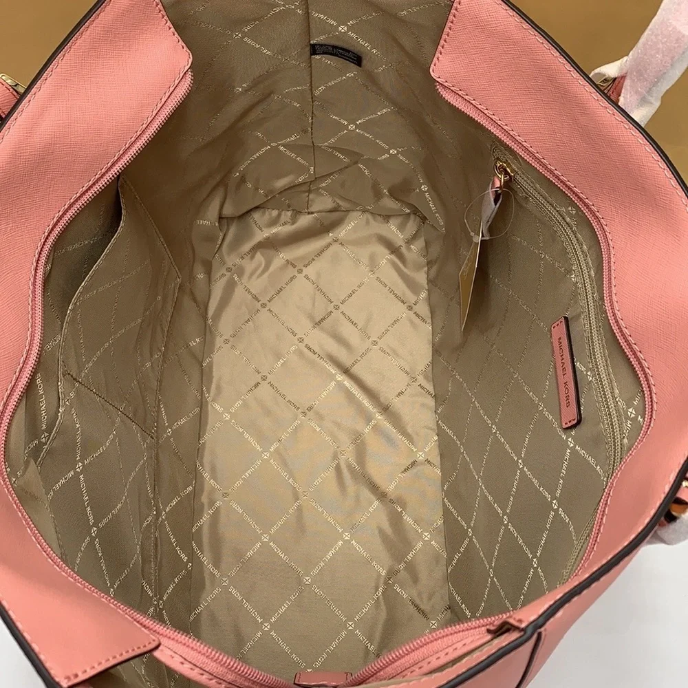 MICHAEL KORS GILLY LARGE DRAWSTRING TRAVEL TOTE PRIMROSE COLOR - Picture 13 of 15